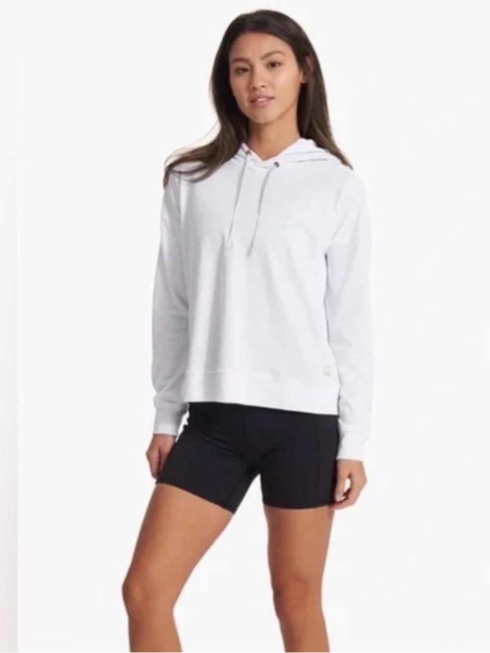 Vuori White Lightweight Hoodie Pullover